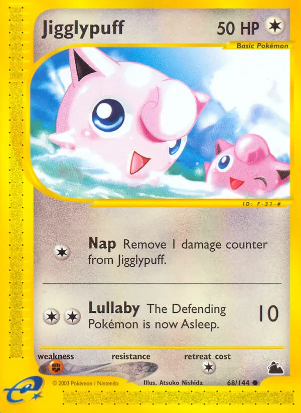 Jigglypuff 68 card from Skyridge