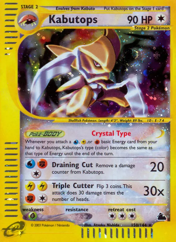 Kabutops 150 card from Skyridge