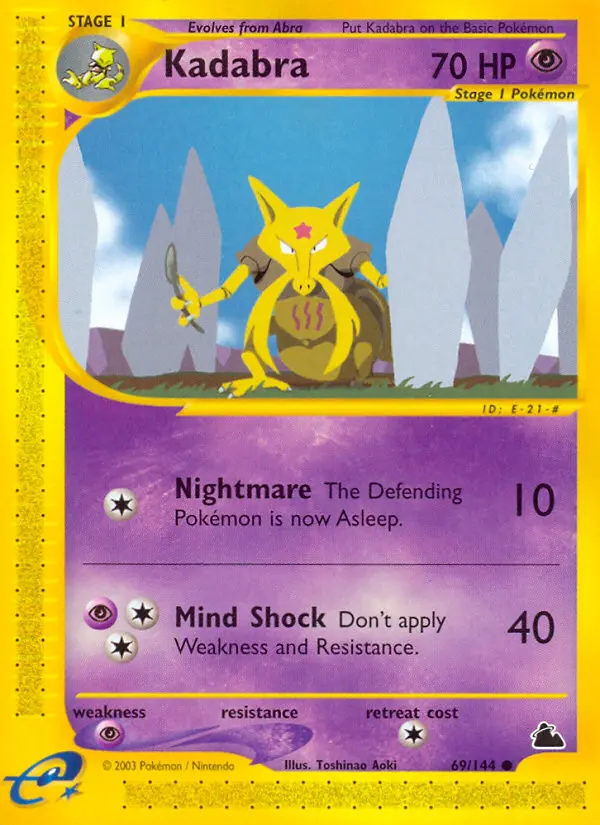 Kadabra 69 card from Skyridge