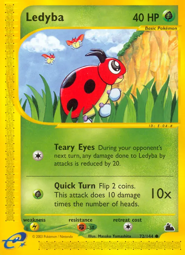 Ledyba 72 card from Skyridge