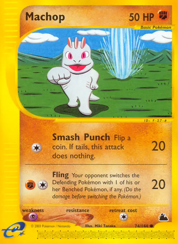 Machop 74 card from Skyridge