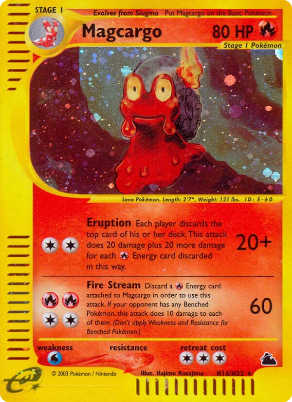 Magcargo H16 card from Skyridge