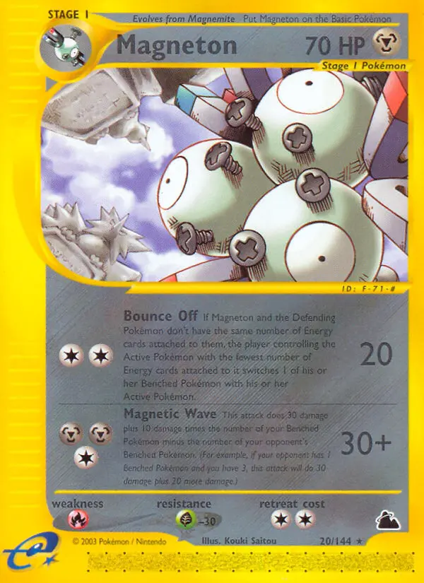 Magneton 20 card from Skyridge