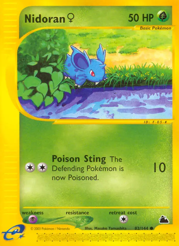 Nidoran ♀ 82 card from Skyridge
