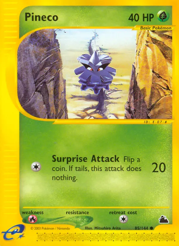 Pineco 85 card from Skyridge