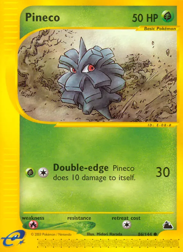 Pineco 86 card from Skyridge
