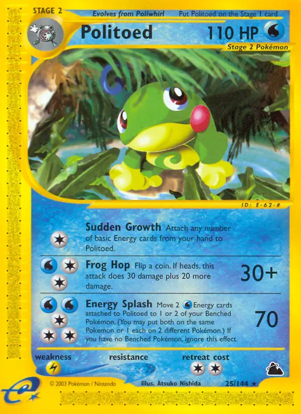 Politoed 25 card from Skyridge