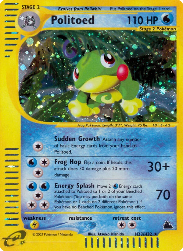 Politoed H23 — Skyridge H23, Holofoil finish