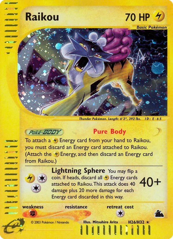 Raikou H26 — Skyridge H26, Holofoil finish