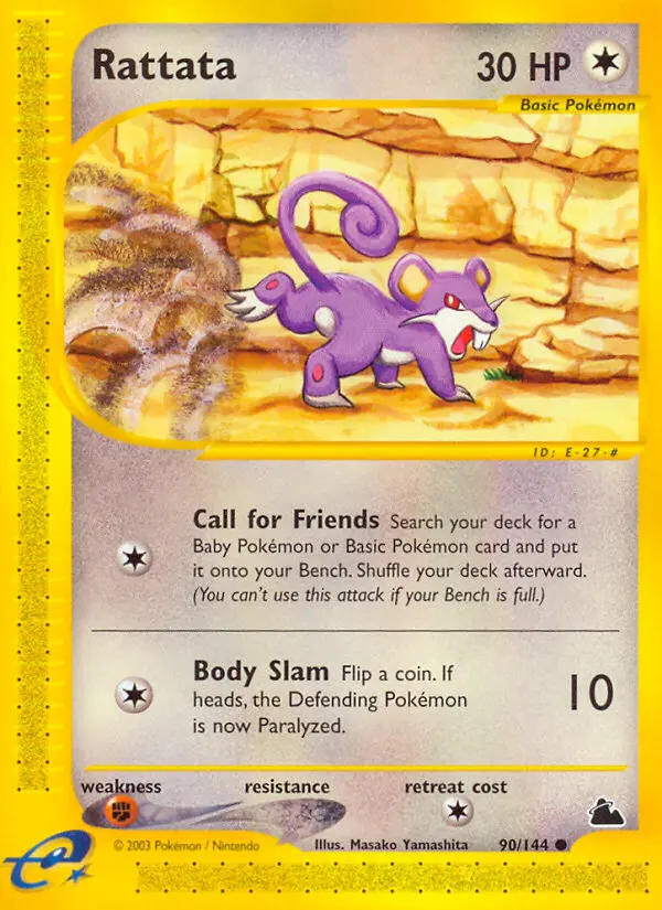 Rattata 90 card from Skyridge