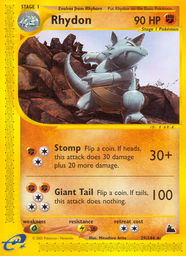 Rhydon 29 card from Skyridge