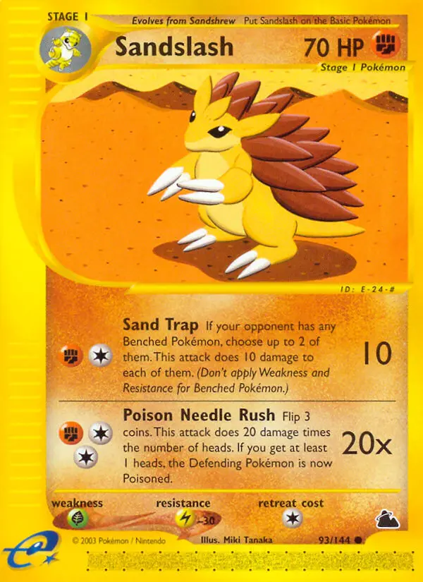 Sandslash 93 card from Skyridge