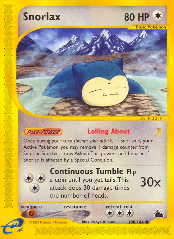 Snorlax 100 — Skyridge 100, Normal finish