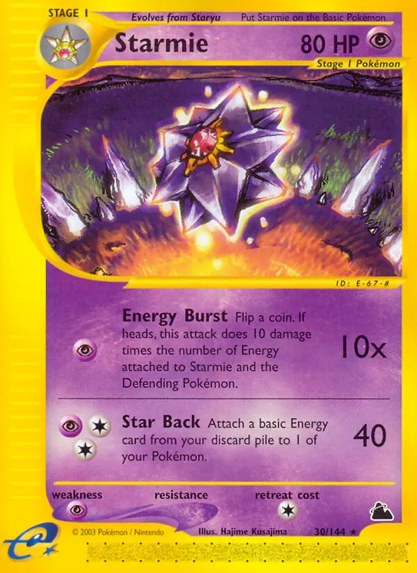 Starmie 30 card from Skyridge