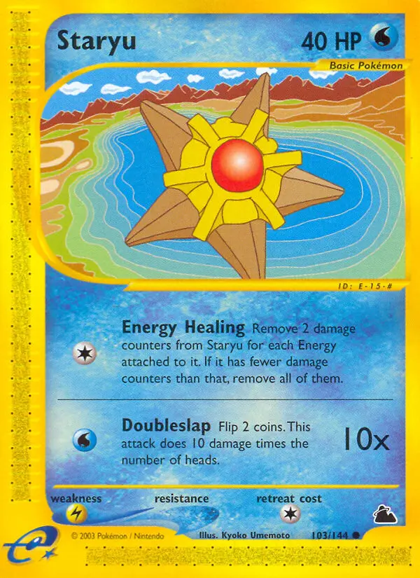 Staryu 103 card from Skyridge