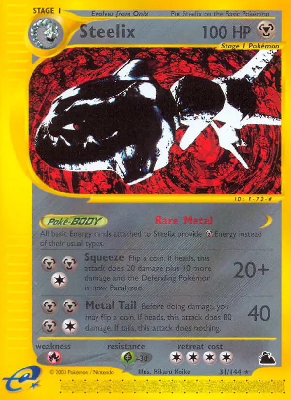 Steelix 31 card from Skyridge