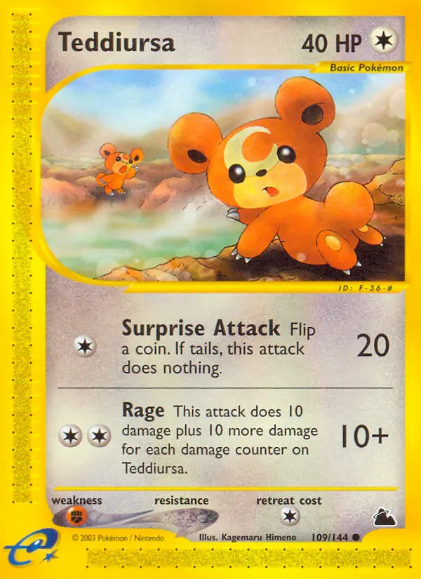 Teddiursa 109 — Skyridge 109, Normal finish