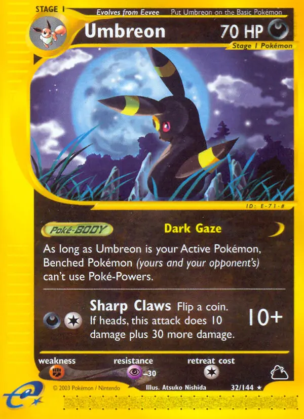 Umbreon 32 card from Skyridge