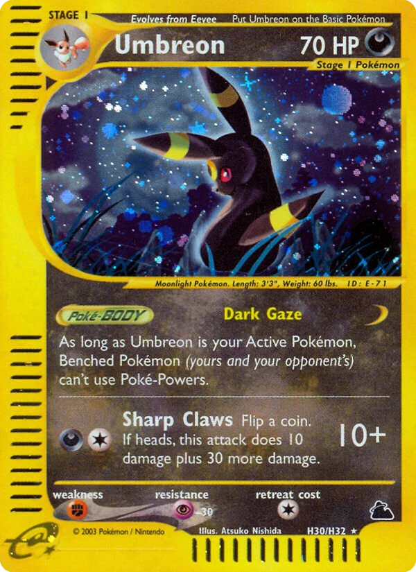 Umbreon H30 card from Skyridge