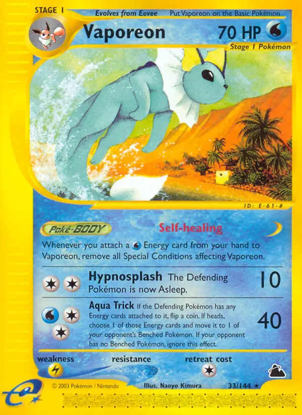 Vaporeon 33 — Skyridge 33, Normal finish
