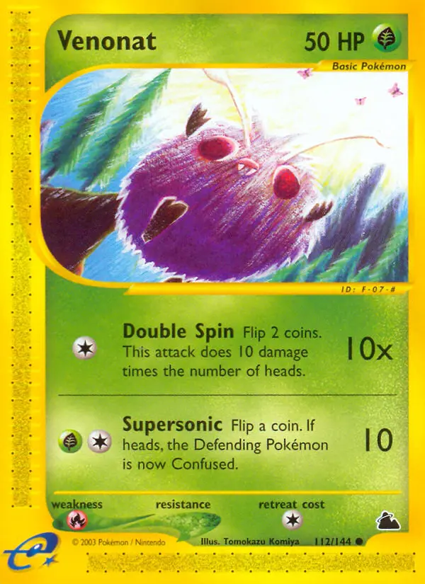 Venonat 112 card from Skyridge