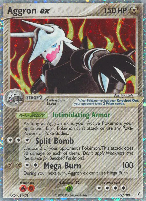 Aggron ex 89 card from Crystal Guardians