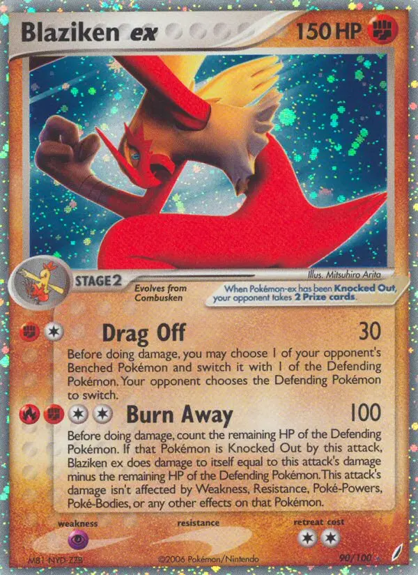 Blaziken ex 90 card from Crystal Guardians