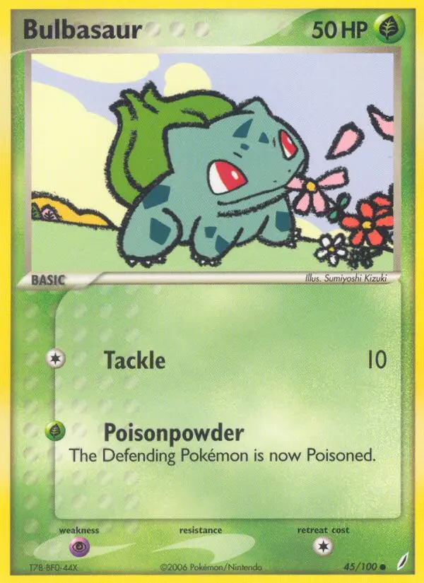 Bulbasaur 45 card from Crystal Guardians