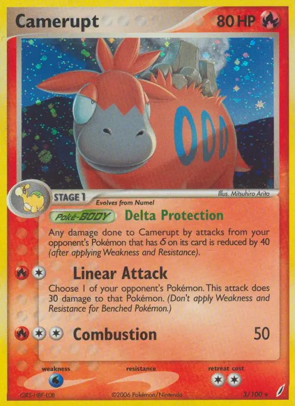 Camerupt 3 card from Crystal Guardians