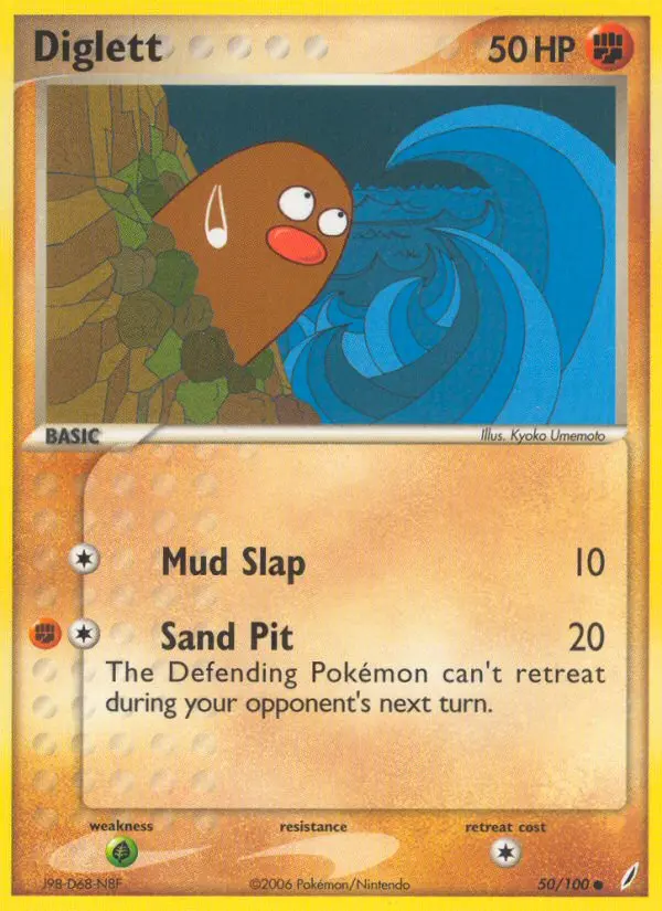 Diglett 50 card from Crystal Guardians