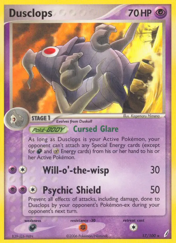 Dusclops 17 card from Crystal Guardians