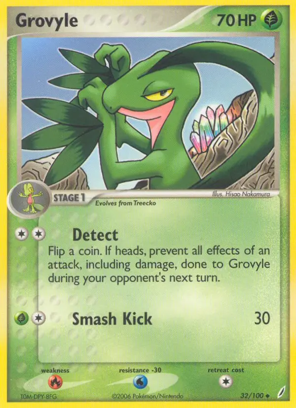 Grovyle 32 card from Crystal Guardians