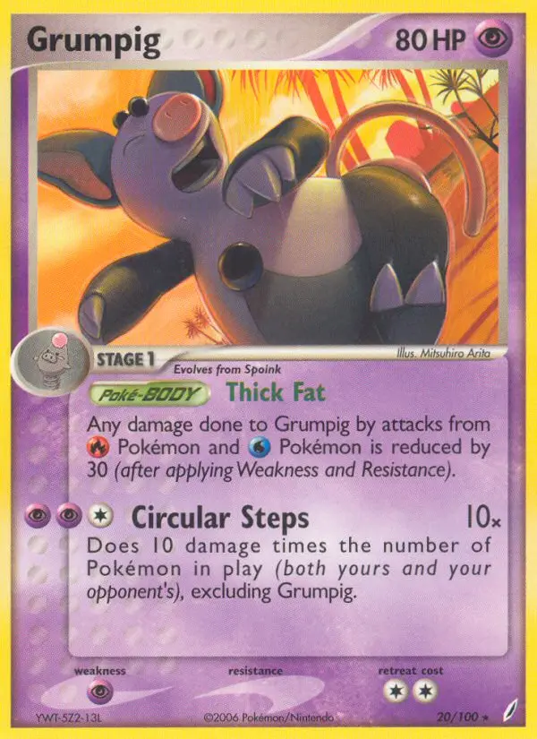 Grumpig 20 card from Crystal Guardians