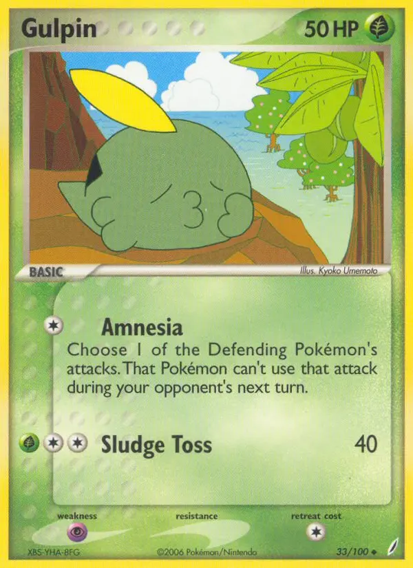 Gulpin 33 card from Crystal Guardians