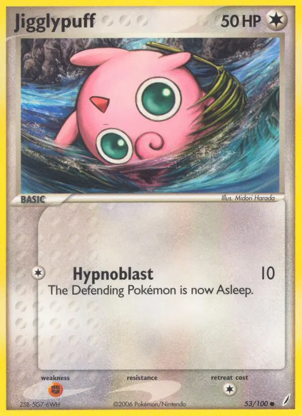 Jigglypuff 53 card from Crystal Guardians