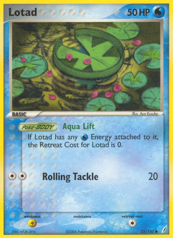 Lotad 55 card from Crystal Guardians