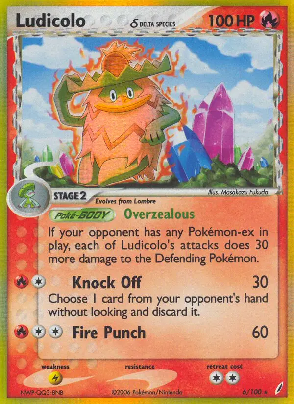 Ludicolo δ 6 card from Crystal Guardians