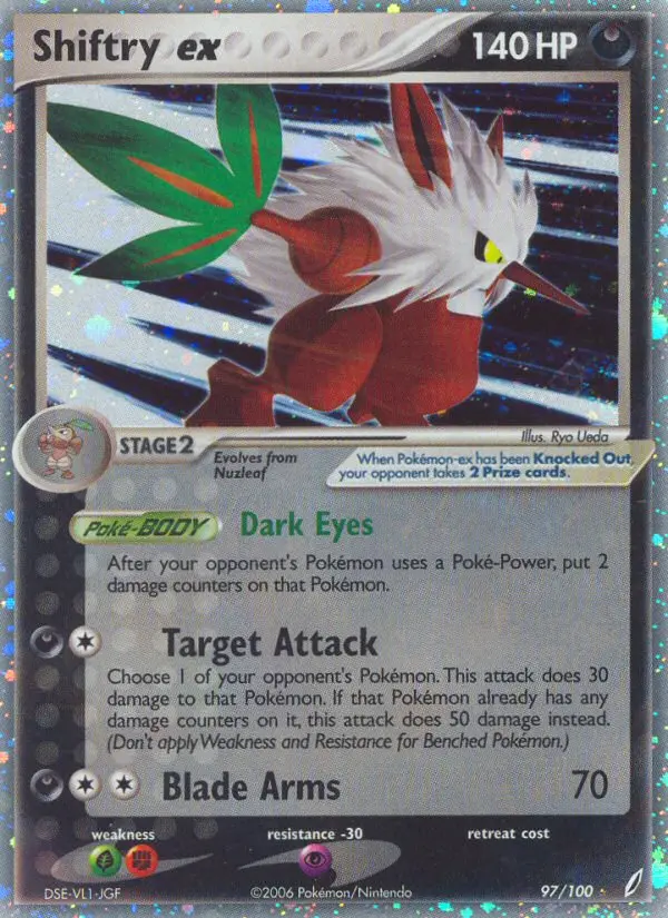 Shiftry ex 97 card from Crystal Guardians