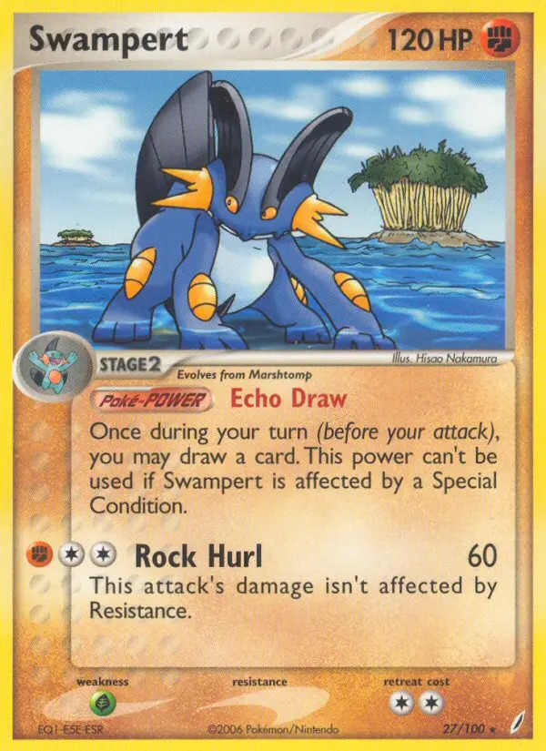 Swampert 27 card from Crystal Guardians
