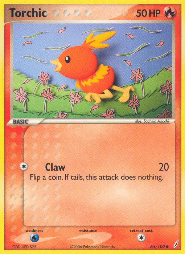 Torchic 65 card from Crystal Guardians