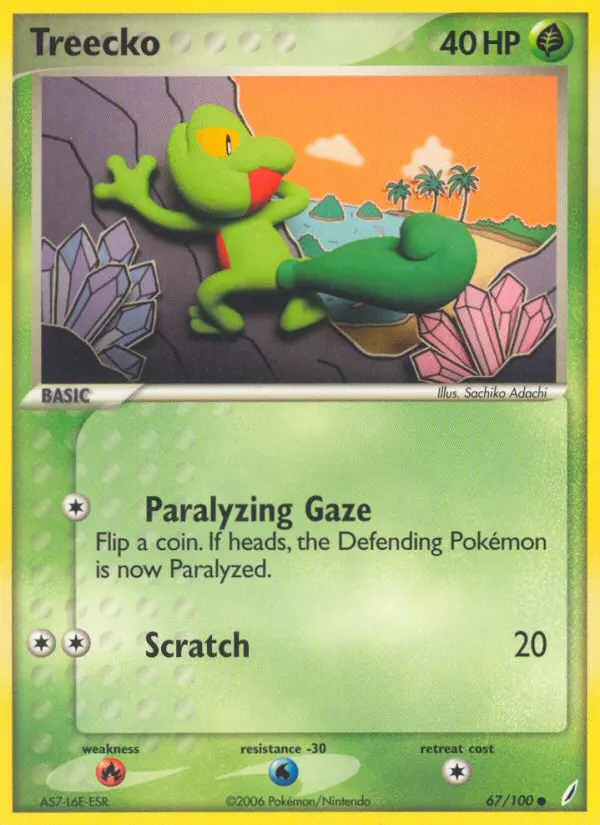 Treecko 67 card from Crystal Guardians