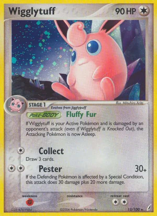 Wigglytuff 13 card from Crystal Guardians