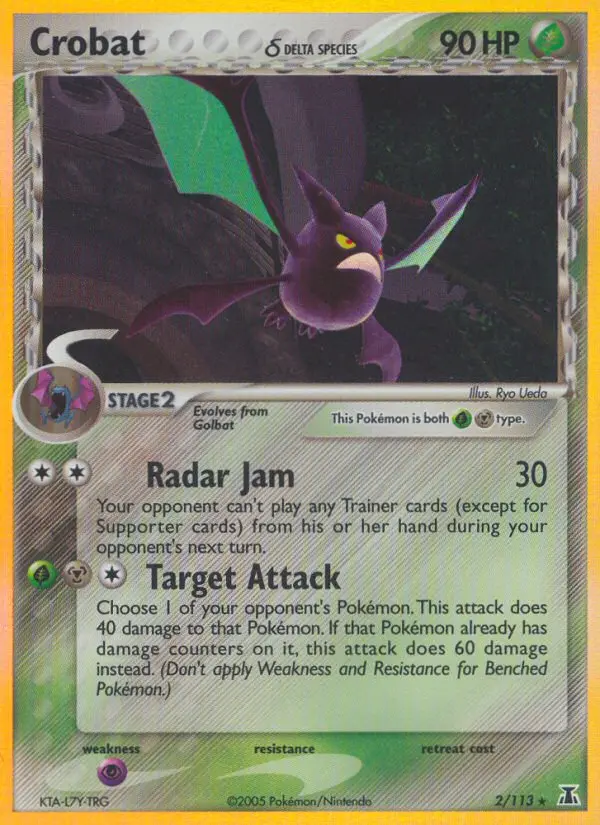 Crobat δ 2 card from Delta Species