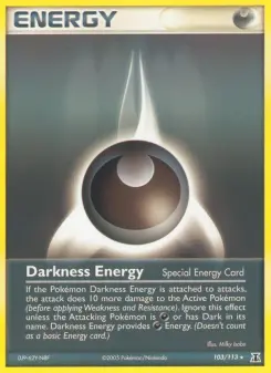 Darkness Energy 103 — shown as an example of the Reverse Holofoil finish