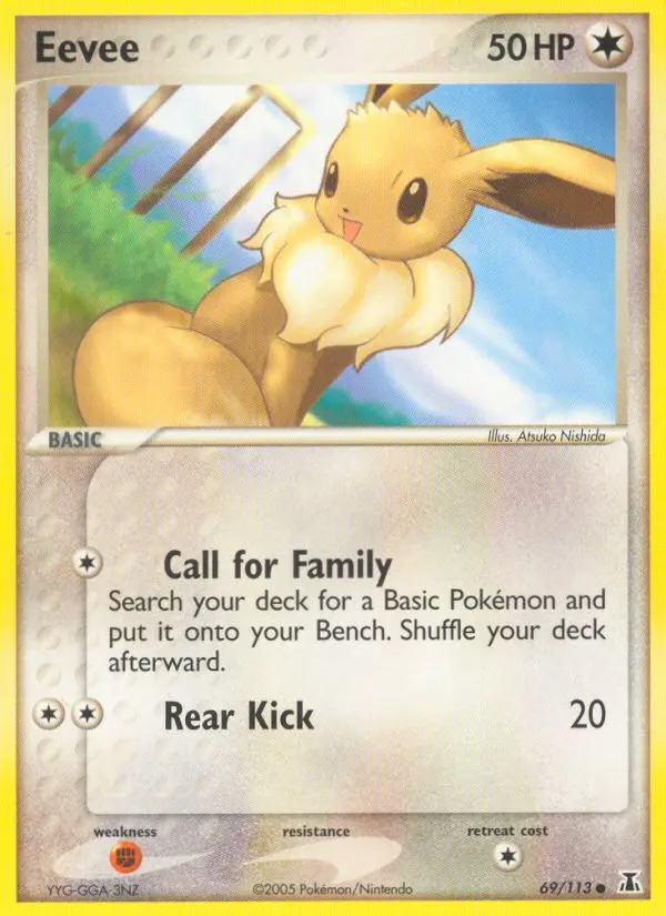 Eevee 69 card from Delta Species