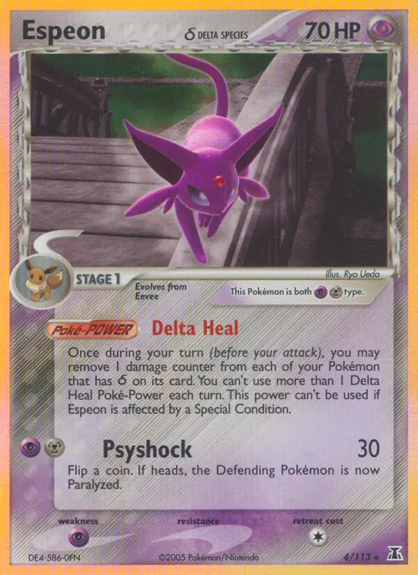 Espeon δ 4 card from Delta Species