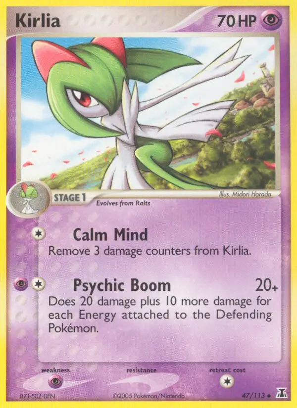 Kirlia 47 card from Delta Species