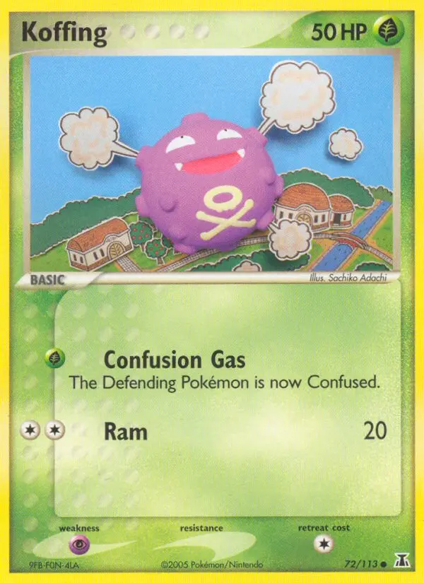 Koffing 72 card from Delta Species
