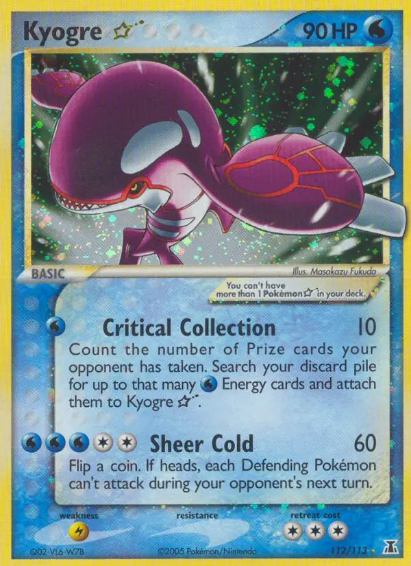 Kyogre ★ 112 — Delta Species 112, Holofoil finish