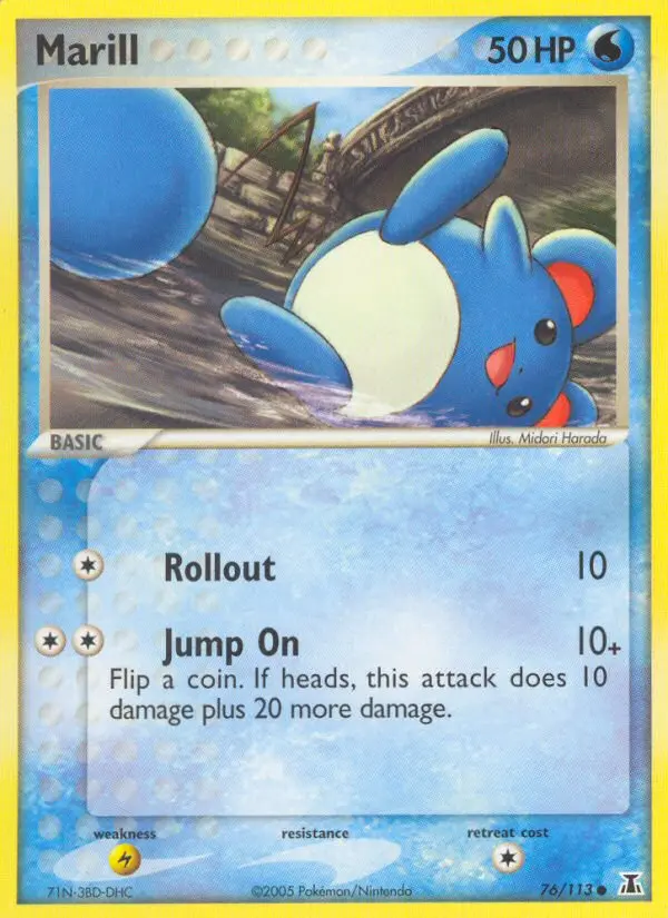 Marill 76 card from Delta Species